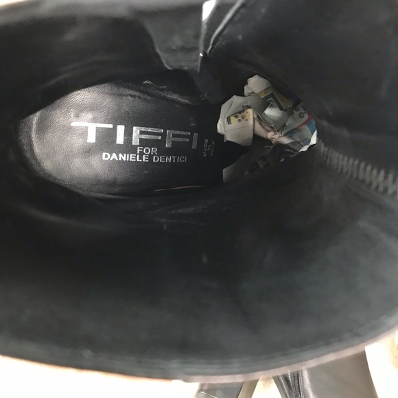 TIFFI BY DANIELE DENTICI BLACK LEATHER BOOTS SZ - Picture 8 of 14